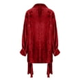 thumbnail image 5 of Hueook Womens Winter Jacket Women's Loose Casual Solid Color Shawl Jacket with Plush Tassel for and Winter Cardigan Red S, 5 of 6