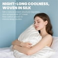 thumbnail image 3 of Silk Pillow Cases 2 Pack with Zipper, Mulberry Silk Pillowcase for Hair Skin, Soft Smooth Breathable Cool Pillow Cover for Beauty Sleep with Gift Box(Standard 20"x26", Ivory White), 3 of 6