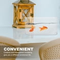 thumbnail image 3 of RENACLIPY Goldfish Bowls For Real Fish Transparent PET Oval Aquarium For Experienced Aquarists Office Decor 1Set, 3 of 8