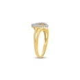 thumbnail image 4 of 14kt Yellow Gold Womens Round Diamond Double Heart Ring 1/4 Cttw, 4 of 4