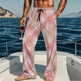 thumbnail image 6 of Fewfanhot Men's Plaid Pajama Pants - Casual Print Loose Fit Elastic Waist Bottoms Lounge Pants with Pockets, 6 of 9