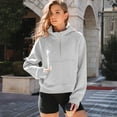 thumbnail image 4 of SUNBS Hoodies for Women Half Zip Pullover Oversized Hoodies Y2k Quarter Zip Sweatshirts Thumb Hole Fleece Outfit, 4 of 7