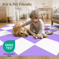 thumbnail image 4 of ODIKA Purple Tone Symmetrical Repeating Border Contemporary Checkered for Home Office, Gaming Room, Under Desk, Non-Slip Chair-Friendly, 4 of 7
