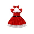 thumbnail image 1 of Gureui Toddle Baby Girl Christmas Dress Long Sleeve Velvet Xmas Skirt Princess Dress Santa Claus Cosplay Clothes, 1 of 9