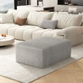 thumbnail image 4 of Large Oversized Corduroy Ottoman Footrest for Sofa, Bench for Sectional Sofa, Extra Seating & Coffee Table, Rectangle Pouf for Living Room,No Assembly Required(Oyster White), 4 of 11