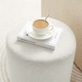thumbnail image 5 of Callum 16" Round Woven Heathered Fabric Ottoman in Heathered Weave Ivory, 5 of 8