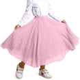 thumbnail image 5 of Caywon Girls' High Waist A-Line Maxi Skirt with Elastic WaistRIBBON and Crinkled Texture LOOSE cut Casual Summer Daily Wear Long Skirt, 5 of 8