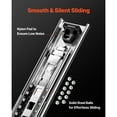 thumbnail image 5 of KFFKFF Pair of Drawer Slides, Adjustable Length from 16 to 60 inches, 250 lbs Load Capacity, Secure Lock Feature, Ball Bearing Side Mount Slide Guide, 5 of 9