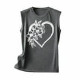 thumbnail image 3 of LSLJS Women's Womens Blouse Sans Manches Imprimée Mode Décontractée Round Neck Sexy Slim Pull Tops, Tank Tops, 3 of 4