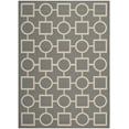 thumbnail image 2 of Safavieh Courtyard Archimedes Geometric Indoor/Outdoor Area Rug, Anthracite/Beige, 5'3" x 7'7", 2 of 9
