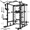 BLACK PRO, variant on Eonfit E5 Smith Machine with Vertical Leg Press, Power Cage Squat Rack with LAT-Pull Down Cable Crossover Rotating Arms System Home Gym Equipment All in One (E5 BLK)