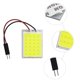 thumbnail image 3 of blanco coche led domo mapa luz de lectura auto interior panel lámpara 18 24 36 48 smd cob w5w t10 c5w ba9s festoon adaptador dc 12v, 3 of 4