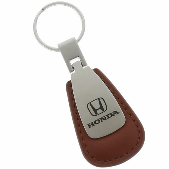 Honda Leather Tear Drop Key Ring (Brown)