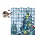 thumbnail image 5 of Blue Plaid Christmas Tree Kitchen Curtain 2 Panels Curtains 72 Inch Length, Winter Snowflake Xmas Tree Curtains Rod Pocket Curtains Window Drapes Treatment Window Cafe Curtains, 5 of 5