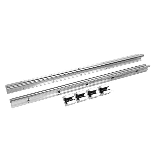 Eje de riel lineal aleación de aluminio antioxidante 750 mm Eje de riel deslizante lineal acero resistente con alto contenido de carbono para molinos de tornos