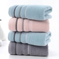 thumbnail image 2 of Nvzi Toalla de algodón puro de 32 hebras, 6 piezas, toalla de mano súper suave y altamente absorbente para ducha, piscina, toalla de mano de 13,78 x 29,53 pulgadas (rosa), 2 of 5