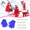thumbnail image 3 of 1 Pair Kids Gloves Exquisite Keeping-warm Children Gloves Practical Simple Clothes Accessory with Solid Color for Winter Wear Sky blue, 3 of 6