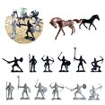 thumbnail image 1 of 28pcs Knights Warrior Horses Medieval Soldiers Figures Mini Model Toys Gift, 1 of 15