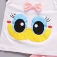 thumbnail image 4 of TOWED22 Baby Girls 2pcs Adorable Summer Clothing Sets Sleeveless Tee and Shorts Sweet Toddler Outfits Tank Top Casual with Pockets(White,2-3 Y), 4 of 5