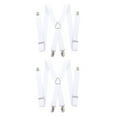 thumbnail image 1 of Sonducket Suspender Pantalones Correa con 4 Pinzas Fotografía Casual Adultos Pantalones Brace Belt Clip para 160-195cm Altura Negocios Blanco Blanco 2piezas, 1 of 6