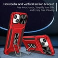 thumbnail image 5 of Allytech iPhone 15 Plus Case with Kickstand, Sliding Camera Lens Protector Rugged Hybrid Military Grade Shockproof Bumper Phone Case for Apple iPhone 15 Plus - Red, 5 of 10