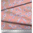 thumbnail image 2 of Soimoi Cotton Voile Fabric Leaves & Wild Flower Floral Print Fabric by The Yard 42 Inch Wide, 2 of 3