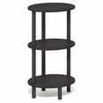 thumbnail image 5 of Furinno TURN-N-TUBE Night Stand, 3-Tier 27.6" Tall Oval Nightstand, Bedside Table with Open Shelving for Bedroom, Living Room, Espresso, 5 of 5