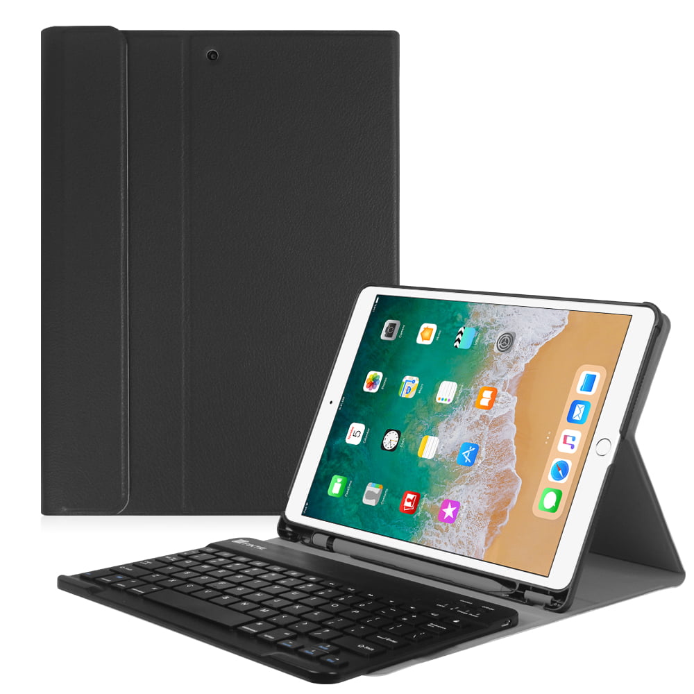 iPad 7th Generation Case with Keyboard iPad Keyboard Case for iPad 10.2 2019 Magnetic Detachable Bluetooth Keyboard with Pencil Holder iPad Air 10.5 2019 7th Gen Gray iPad Pro 10.5 2017 