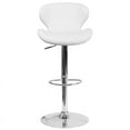 thumbnail image 4 of Bowery Hill Tabouret de Bar Réglable en Faux Cuir en Blanc, 4 of 4