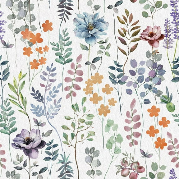 UMIGGEE 17.7" x 393" Floral Wallpaper Peel and Stick Floral White Wall Wallpaper Self Adhesive Flower Wallpaper Contact Paper Home Decor Wall Covering Old Furniture Renovation