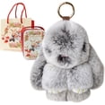 thumbnail image 5 of Bunny Lulu Keychain with Tin Adorable Soft Bunny Pompom Charm for Girls & Women, 5 of 7