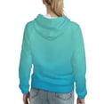 thumbnail image 7 of Kdxio Teal Turquoise Print Womens Oversized Hoodies Sweatshirts Hooded Pullover Tops Sweaters Casual-XX-Large, 7 of 7