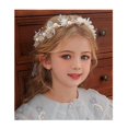 thumbnail image 1 of Pedazo de pelo de boda Diadema de perlas doradas Nupcial Babys Breath Crystal Hair Vine para princesa Flower Girls y dama de honor Sincero Hogar, 1 of 4