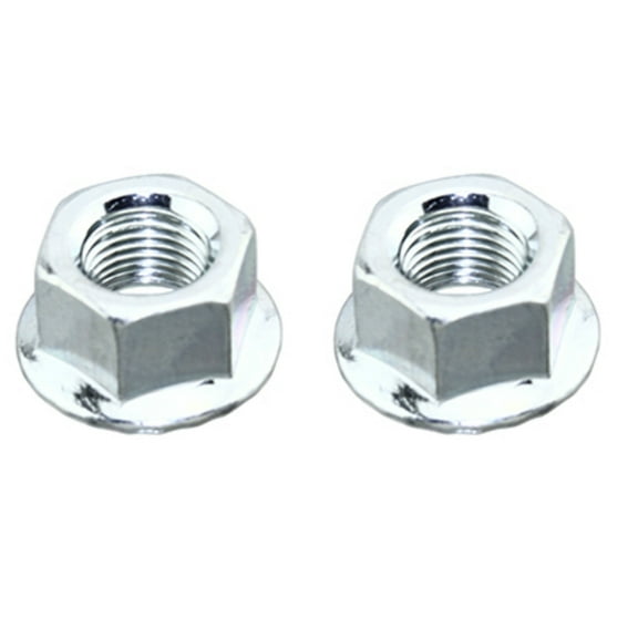 2 - Nuts 3/8 x 26t Front/Rear Chrome. Set of axle nut. Pair of axle nut. Bicycle nut, bike nut, lowrider, beach cruiser, chopper, mountain, limo