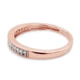 thumbnail image 4 of 1/10 ct. t.w Round Cut Lab Created Moissanite Diamond Half Eternity Stackable Band Ring For Women In 14K Solid Rose Gold (G-H Color, VVS1 Clarity, 0.10 Cttw)-7, 4 of 8