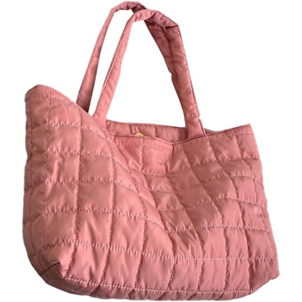 LHSHID Puffer Tote Bag Women Large Quilted Puffy Tote Bag Water-Resistant Down Cotton Padded Shoulder Bag Purse