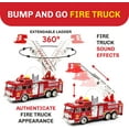 thumbnail image 4 of Toysery Fire Truck Toys for Kids - Fire Truck Play Set -Extending Ladder & Lights & Siren Sounds, 4 of 5