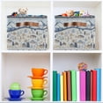 thumbnail image 6 of Yayeee 2 Pack Canvas Storage Basket with Handles for Shelves Fabric Bins Closet Organizer, Light Blue Mountain, 6 of 8