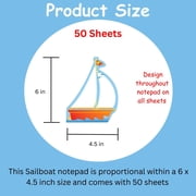 SHAPES ETC. Large Notepad - Sailboat