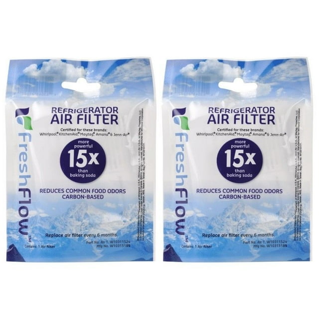 W10311524 Whirlpool Freshflow Refrigerator Air Filter (2 Pack