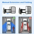 thumbnail image 4 of Costway Towing Mirror Pair Tow Mirrors Compatible with 2003-2006 Chevrolet Silverado, 4 of 10
