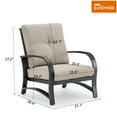 thumbnail image 7 of Ulax Furniture Patio Aluminum Club Chairs Indoor Outdoor Set of 2 Conversation Seating with Sunbrella Cushion Covers, 7 of 7