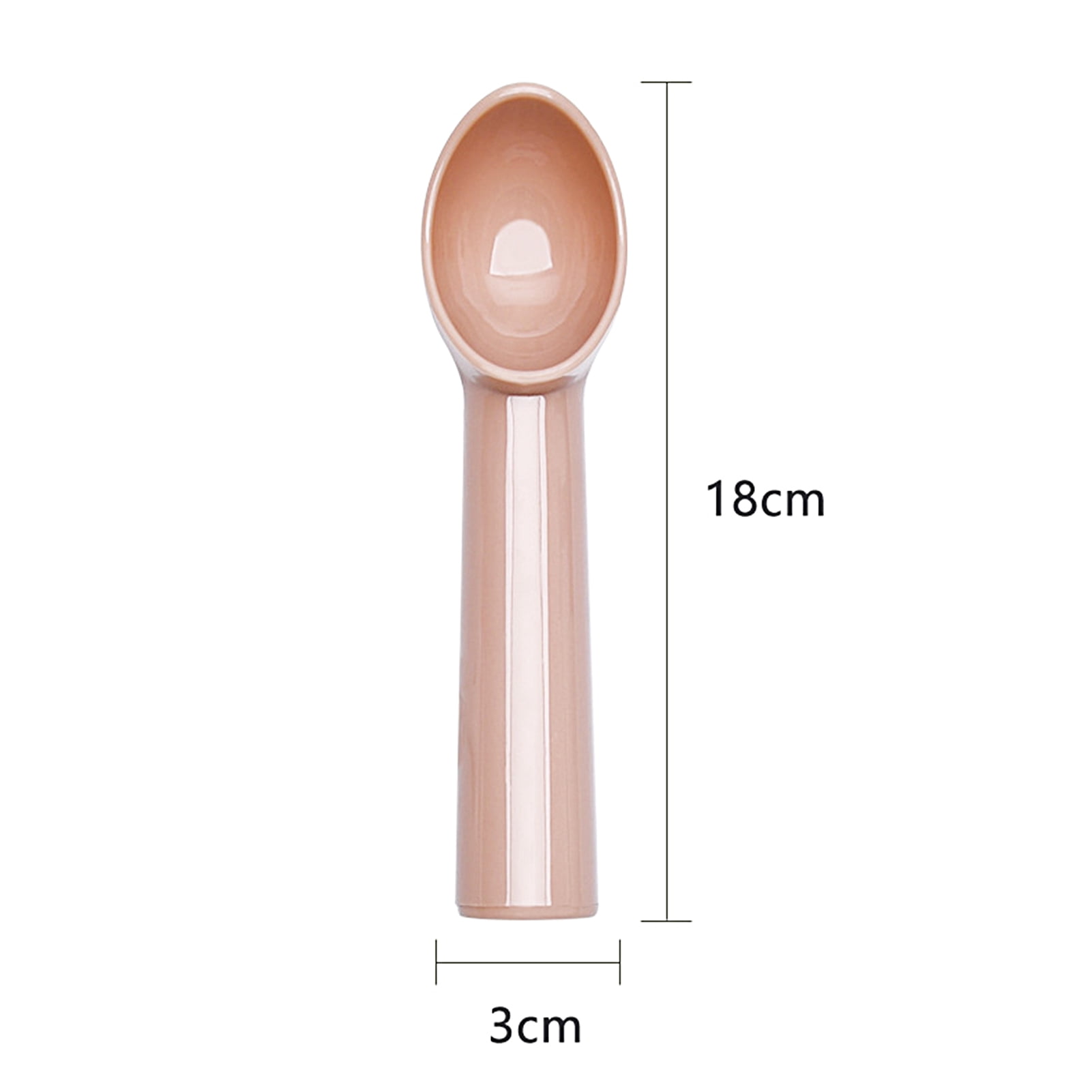 Shebeky 1 Set Ice Cream Scoop Food Grade Cold-Resistant Plastic Watermelon Fruit Ball Spoon Dessert Scoop for Home
