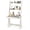 White, variant on Costway Home Office Ladder Desk Wall-Leaning Laptop Workstation with Storage Shelves Natural