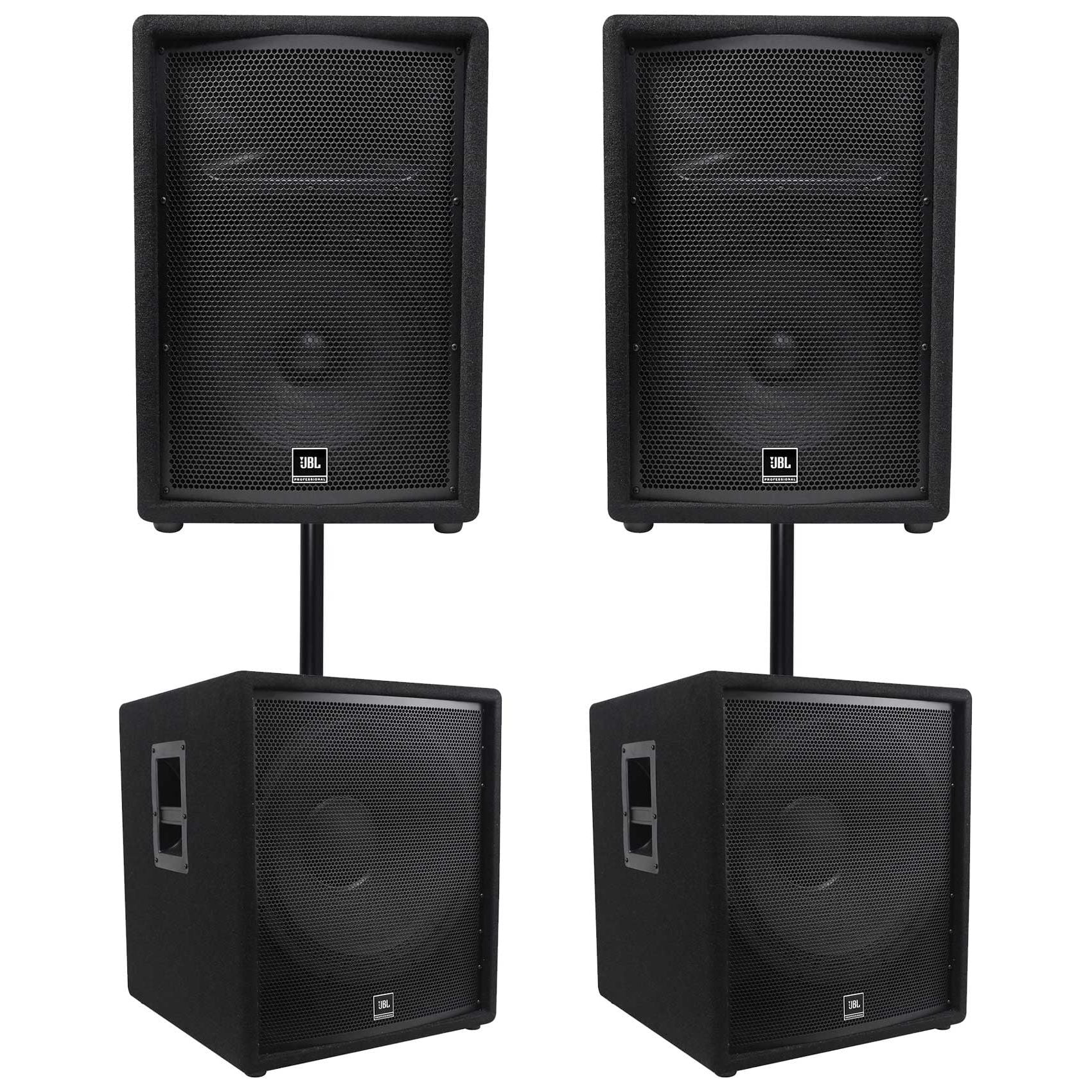 JBL 2-Way DJ PA System with Speakers, Subwoofers Pro Subs