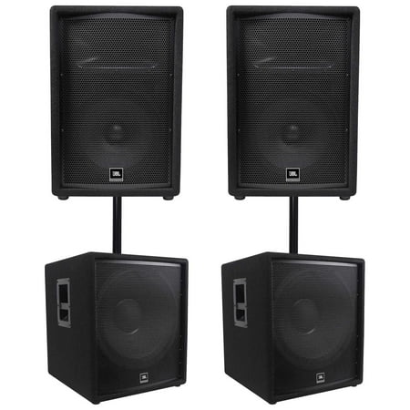 JBL 2-Way DJ PA System with Speakers, Subwoofers Pro Subs
