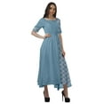 thumbnail image 3 of Moomaya Viscose Santoon Casual Printed Scoop Neckline Dress For Women Midi Dress, 3 of 5