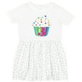 thumbnail image 3 of Inktastic 3rd Birthday Cupcake Girls Toddler Dress, 3 of 5