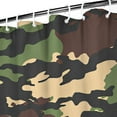 thumbnail image 3 of Tactical Army Camo Shower Curtain with Woodland Desert Military Camouflage Design, Waterproof Fabric Bathroom Shower Curtain with Hooks, Machine Washable, Outdoor Hunting Style, 3 of 5