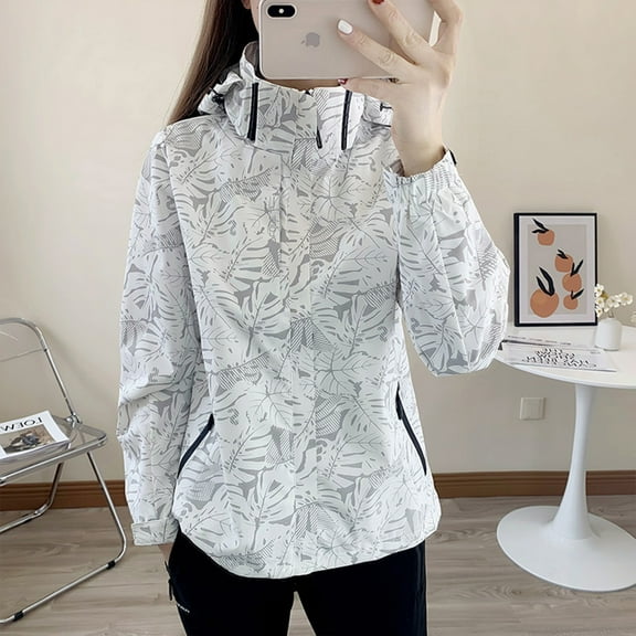 Pyhlmscde Women's Spring And Autumn Thin Maple Camouflage Jacket Outdoor Windproof And Single Layer Jacket Mountaineering Clothing, womens ski jacket, women's jacket, ladies winter coats